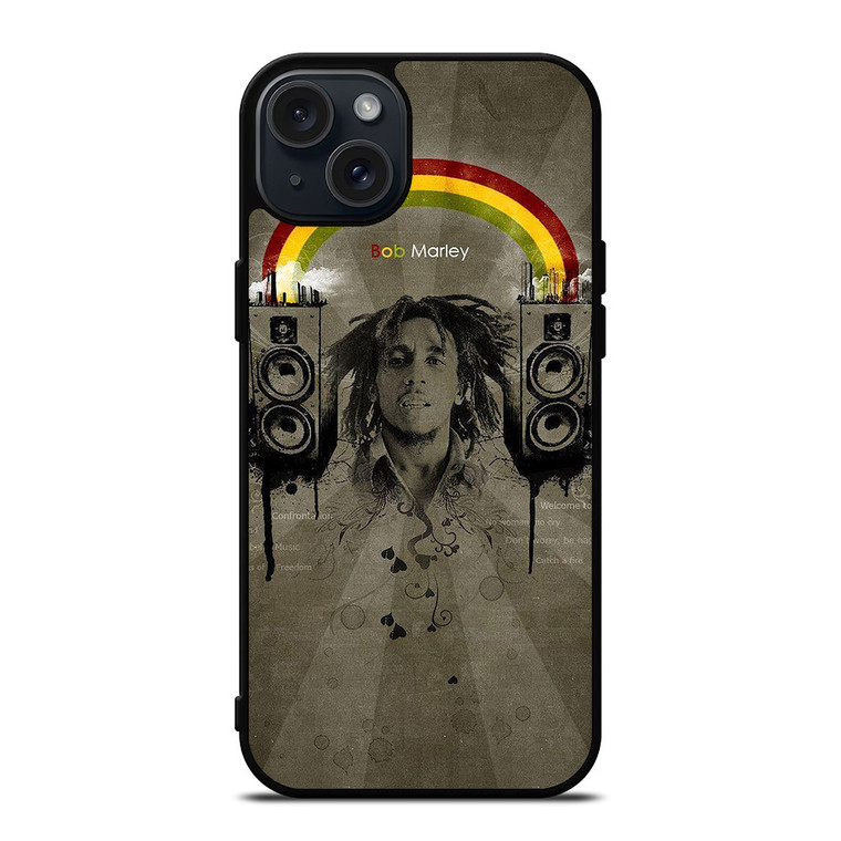 BOB MARLEY RASTA REGGAE ART iPhone 15 Plus Case Cover BOB MARLEY RASTA REGGAE ART iPhone 15 Plus Case Cover