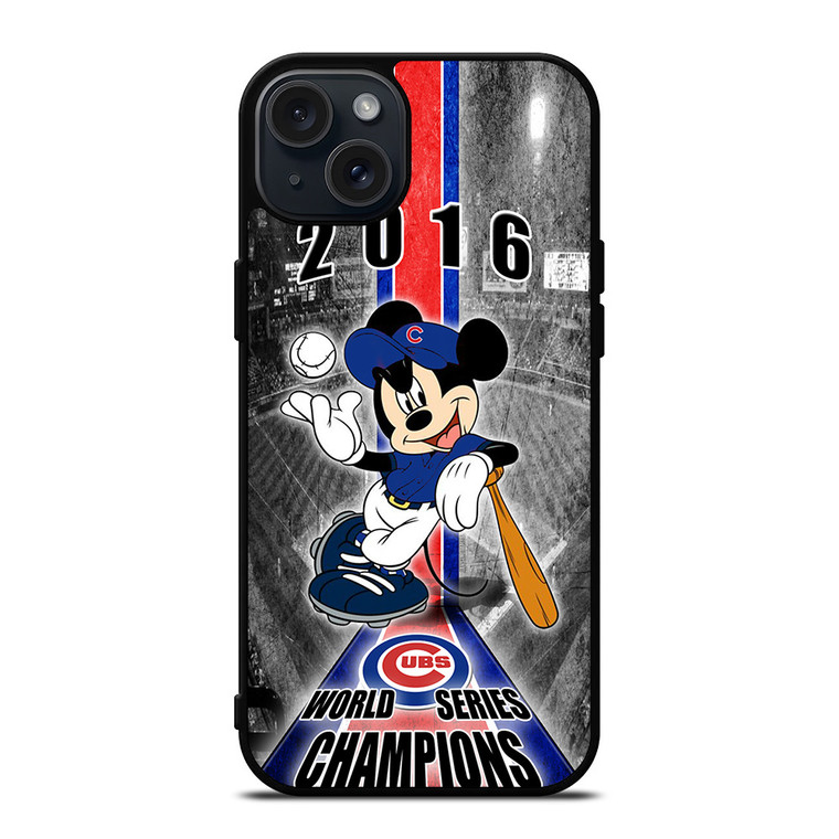CHICAGO CUBS MICKEY MOUSE iPhone 15 Plus Case Cover