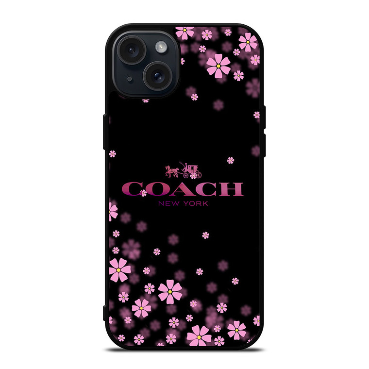 COACH FLOWERS PURPLE iPhone 15 Plus Case Cover