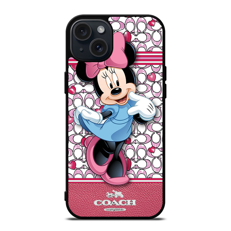 COACH MINNIE MOUSE PINK PATTERN iPhone 15 Plus Case Cover