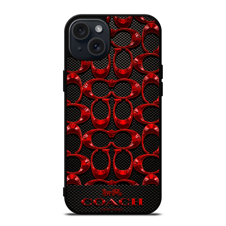 COACH NEW YORK CARBON iPhone 15 Plus Case Cover