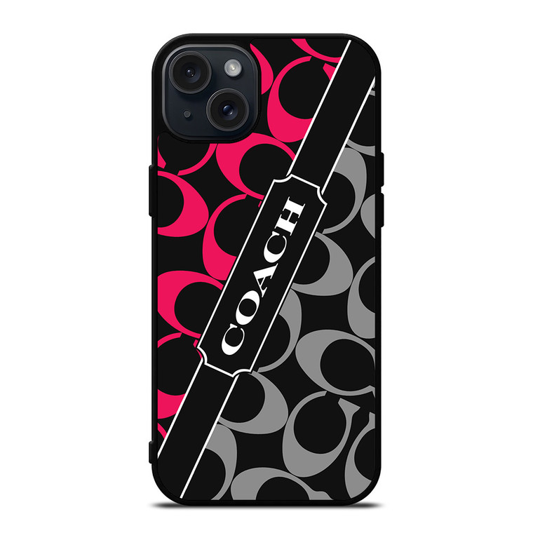COACH NEW YORK RED WHITE iPhone 15 Plus Case Cover