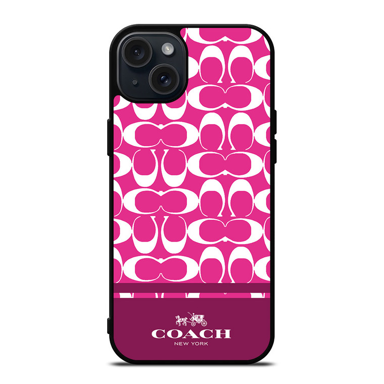 COACH PINK NEW YORK iPhone 15 Plus Case Cover
