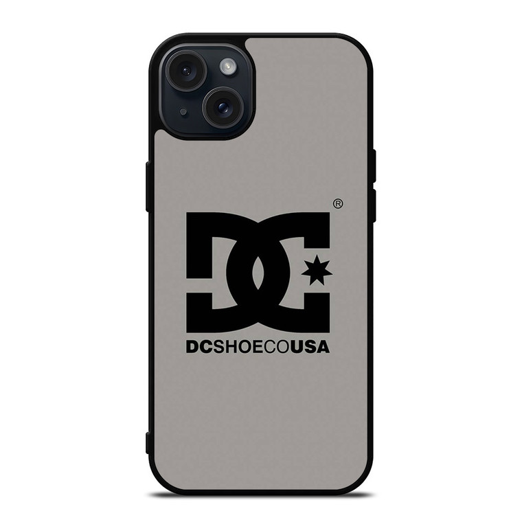 DC SHOE CO USA LOGO GREY iPhone 15 Plus Case Cover DC SHOE CO USA LOGO GREY iPhone 15 Plus Case Cover