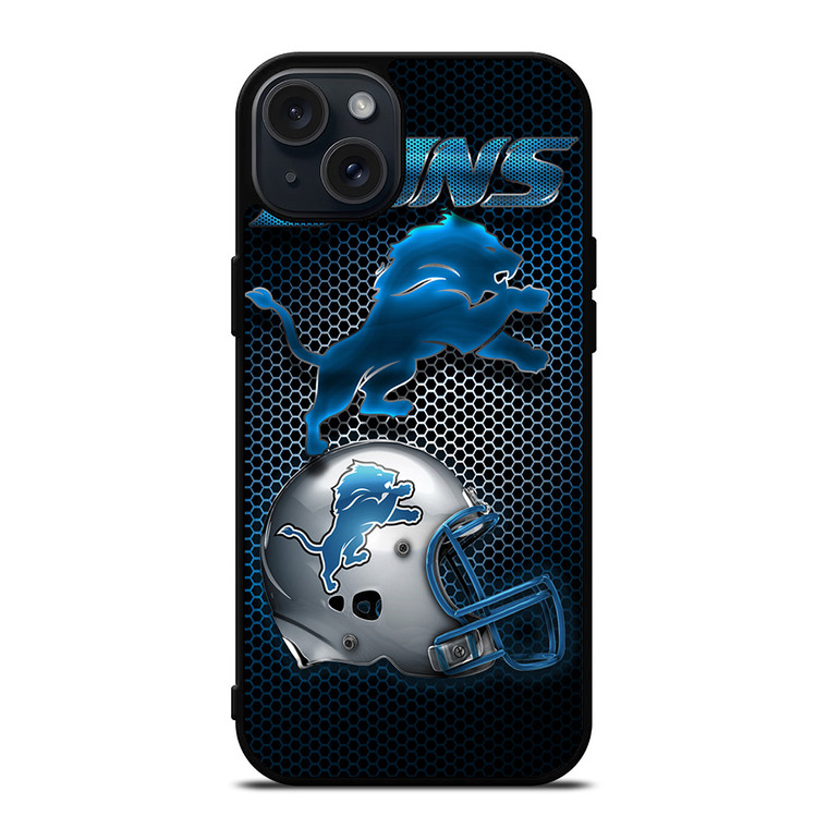 DETROIT LIONS LOGO HELMET iPhone 15 Plus Case Cover