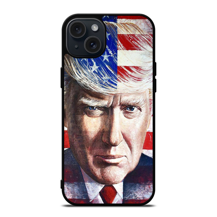 DONALD TRUMP FACE ART iPhone 15 Plus Case Cover