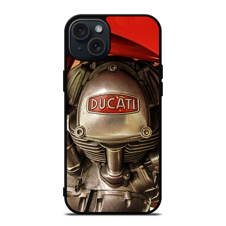 DUCATI ENGINE LOGO RETRO iPhone 15 Plus Case Cover