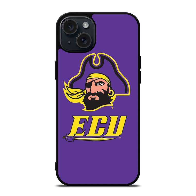ECU EAST CAROLINA PIRATES UNIVERSITY FOOTBALL ICON iPhone 15 Plus Case Cover