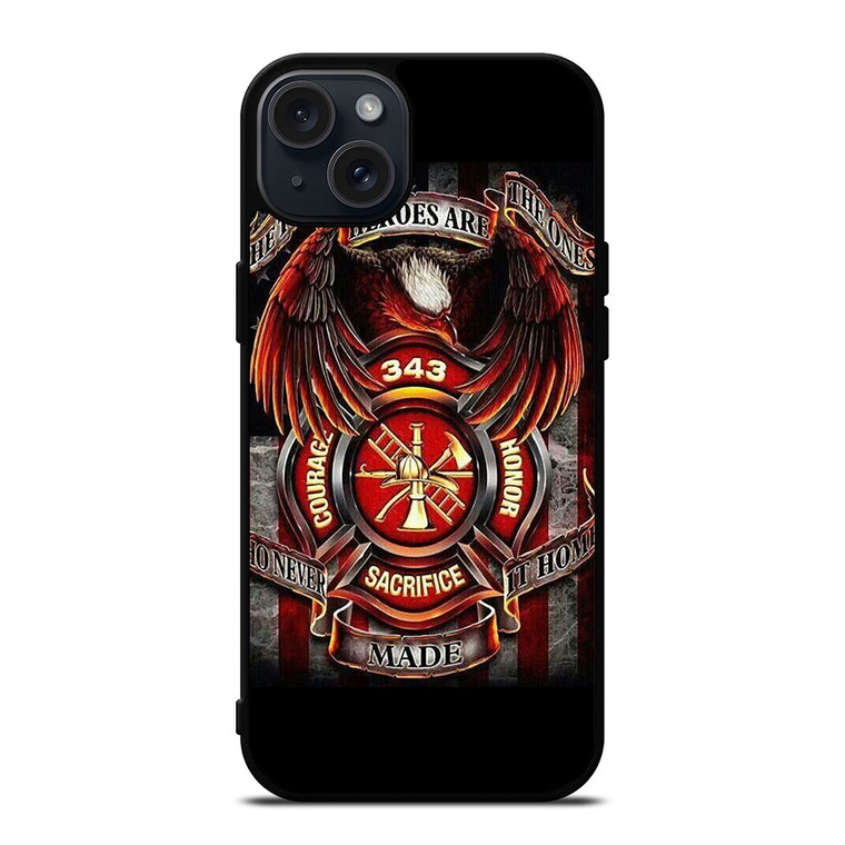 FIREFIGHTER FIREMAN HEROES iPhone 15 Plus Case Cover