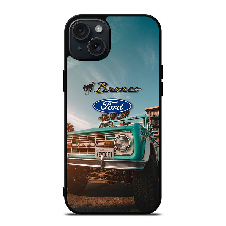 FORD BRONCO RETRO CAR LOGO iPhone 15 Plus Case Cover