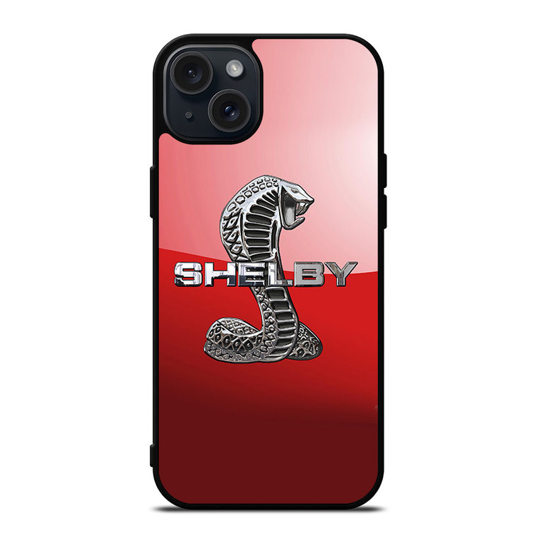 FORD MUSTANG SHELBY COBRA RED LOGO iPhone 15 Plus Case Cover FORD MUSTANG SHELBY COBRA RED LOGO iPhone 15 Plus Case Cover