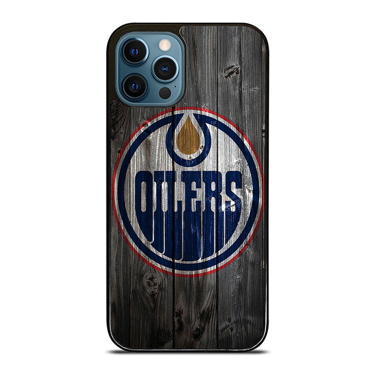 EDMONTON OILERS WOODEN LOGO iPhone 12 Pro Max Case Cover