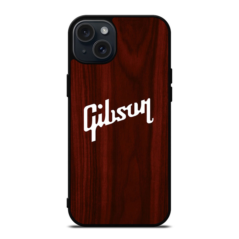GIBSON GUITAR WOODEN LOGO iPhone 15 Plus Case Cover