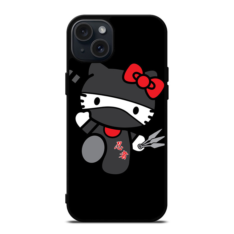 HELLO KITTY NINJA BLACK iPhone 15 Plus Case Cover
