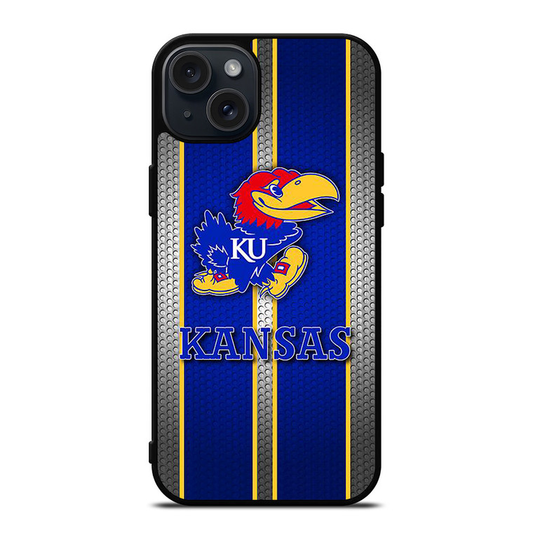 KANSAS JAYHAWKS ICON iPhone 15 Plus Case Cover KANSAS JAYHAWKS ICON iPhone 15 Plus Case Cover