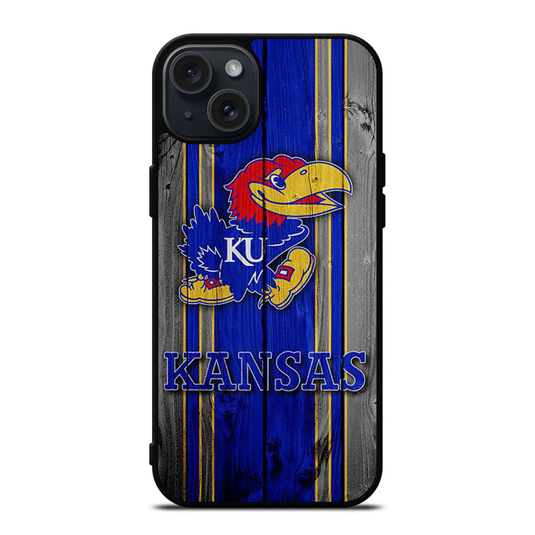 KANSAS JAYHAWKS LOGO iPhone 15 Plus Case Cover