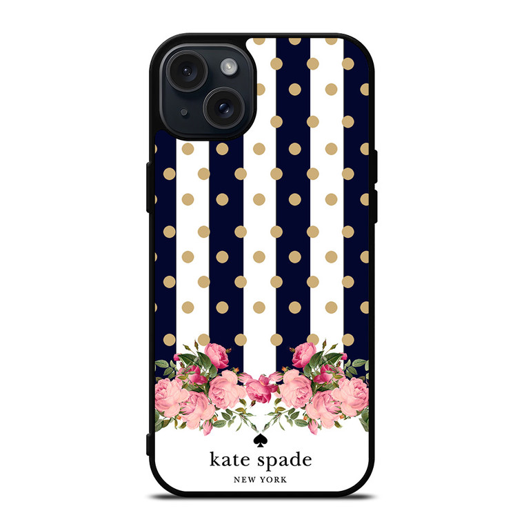 KATE SPADE NEW YORK POLKADOTS FLORAL iPhone 15 Plus Case Cover
