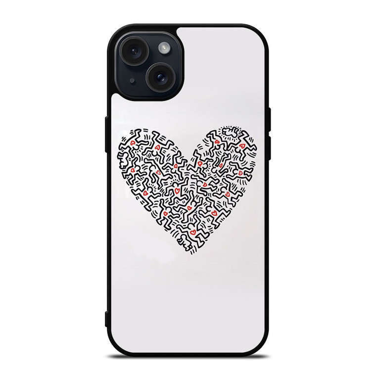 KEITH HARING LOVE ICON iPhone 15 Plus Case Cover