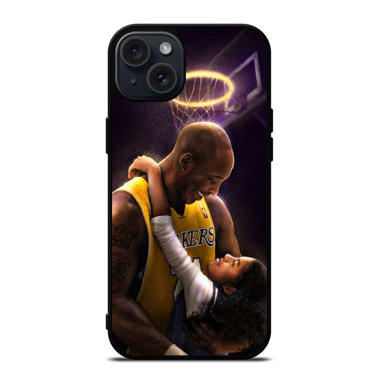 KOBE BRYANT AND GIGI Samsung Galaxy Note 9 Black Rubber iPhone 15 Plus Case Cover