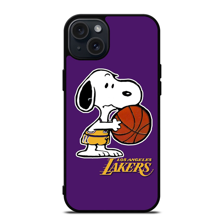 LA LAKERS BASKETBALL SNOOPY iPhone 15 Plus Case Cover
