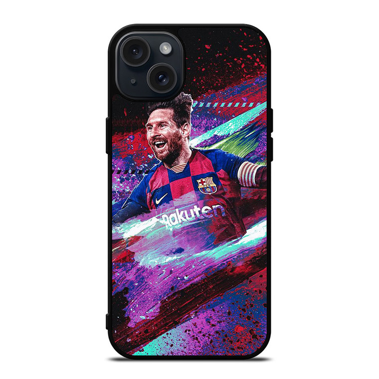 LIONEL MESSI BARCELONA ART iPhone 15 Plus Case Cover