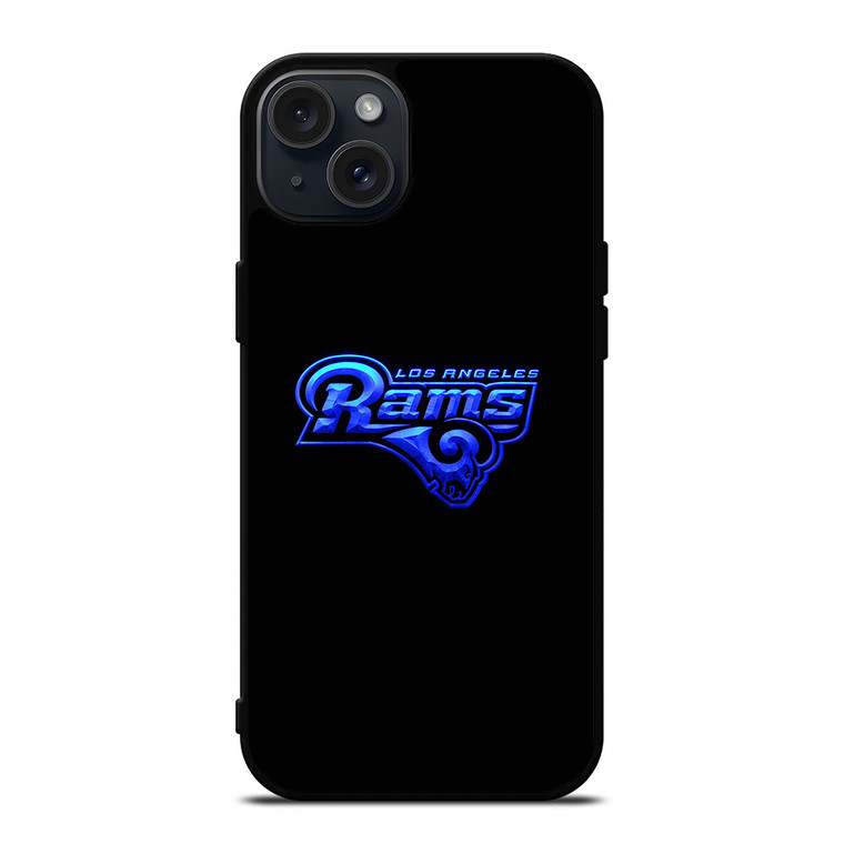 LOS ANGELES RAMS NEON BLUE LOGO iPhone 15 Plus Case Cover
