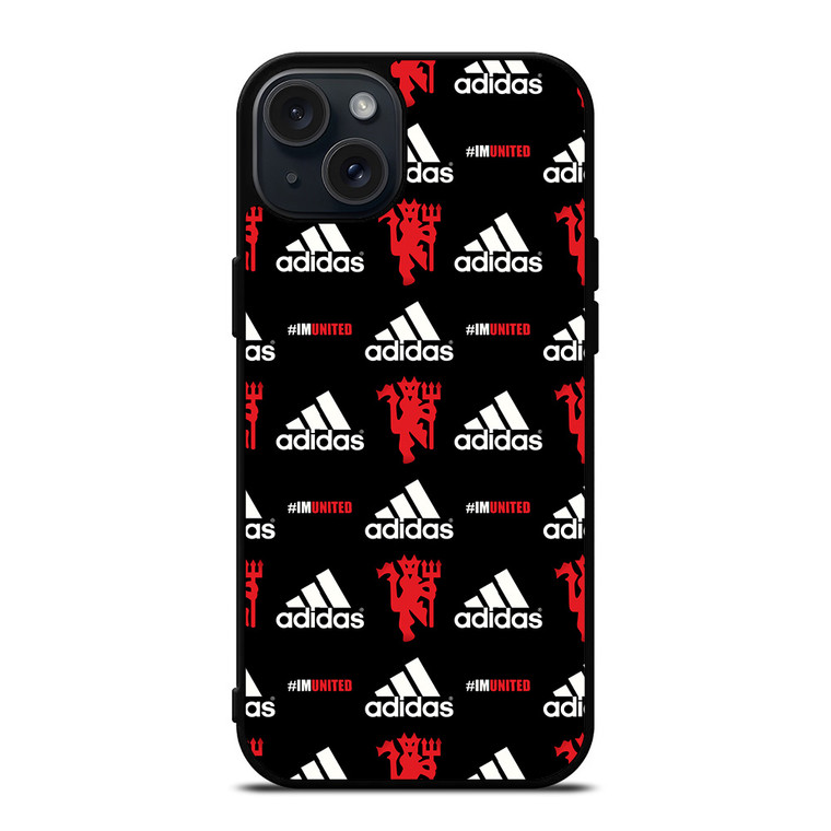 MANCHESTER UNITED ADIDAS PATTERN iPhone 15 Plus Case Cover