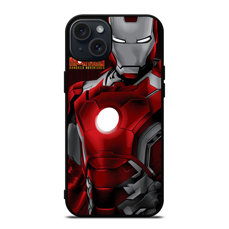 MARVEL IRONMAN STRAIGHT POTRAIT LINE iPhone 15 Plus Case Cover