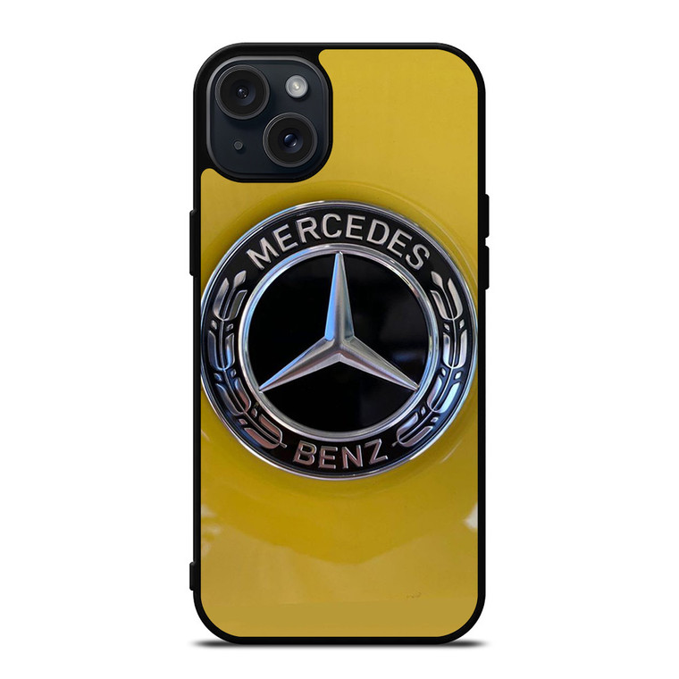 MERCEDES BENZ CAR LOGO YELLOW ICON iPhone 15 Plus Case Cover