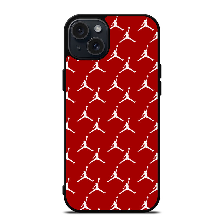 MICHAEL JORDAN SYMBOL RED PATTERN iPhone 15 Plus Case Cover