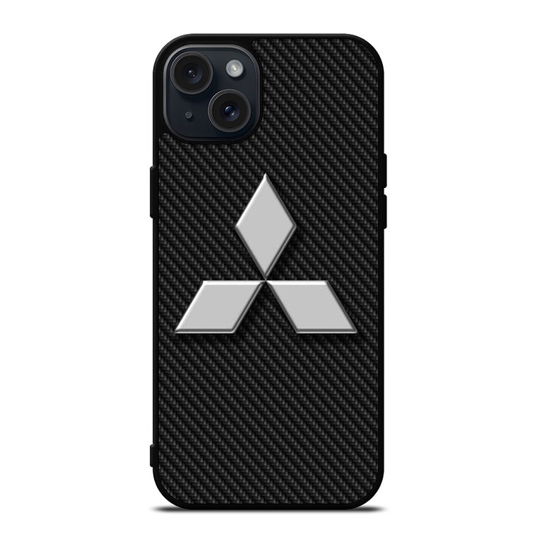 MITSUBISHI MOTORS CARBON LOGO iPhone 15 Plus Case Cover
