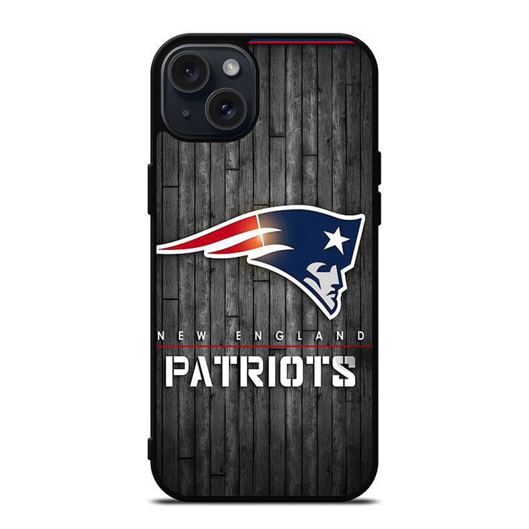 NEW ENGLAND PATRIOTS WOODEN LOGO iPhone 15 Plus Case Cover