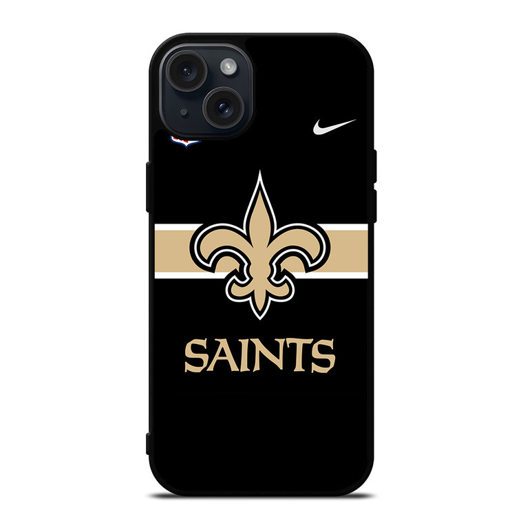 NEW ORLEANS SAINTS NFL NIKE LOGO iPhone 15 Plus Case Cover