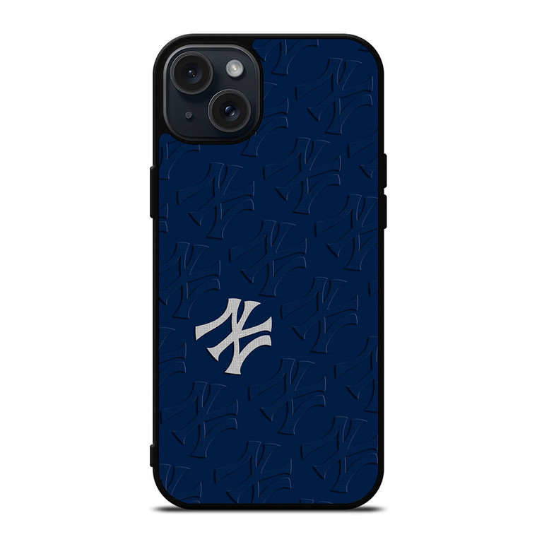 NEW YORK YANKEES ICON LOGO BASEBALL BLUE iPhone 15 Plus Case Cover