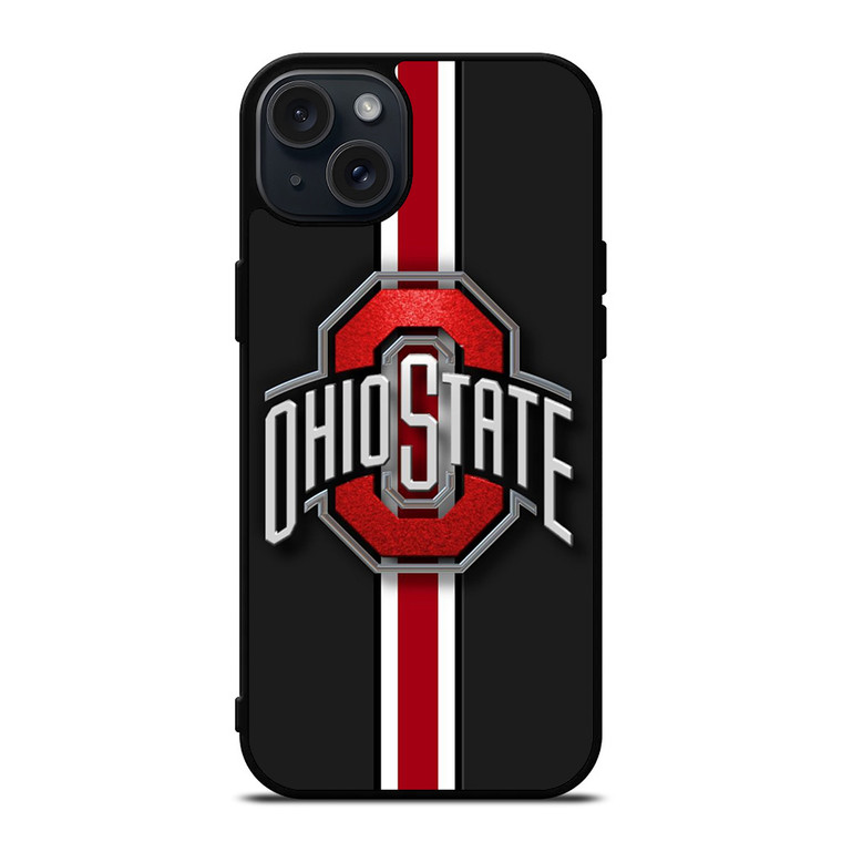 OHIO STATE STRIPE LOGO iPhone 15 Plus Case Cover
