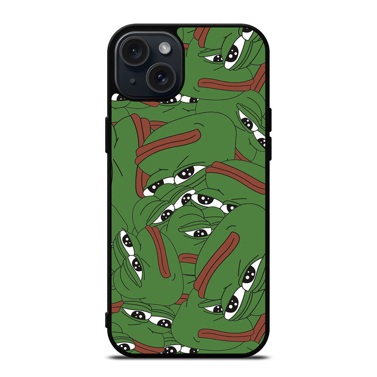 PEPE THE SMUG FROG COLLAGE iPhone 15 Plus Case Cover