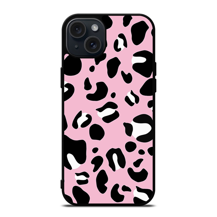 PINK LEOPARD PATTERN iPhone 15 Plus Case Cover