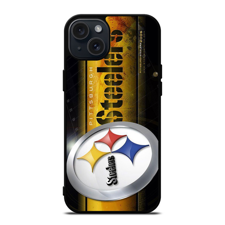 PITTSBURGH STEELERS ICON iPhone 15 Plus Case Cover PITTSBURGH STEELERS ICON iPhone 15 Plus Case Cover