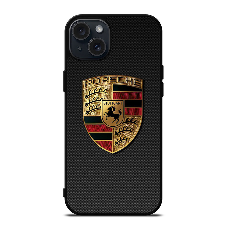 PORSCHE LOGO CARBON iPhone 15 Plus Case Cover