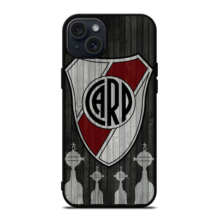 RIVER PLATE EL MAS GRANDE WOODEN LOGO iPhone 15 Plus Case Cover