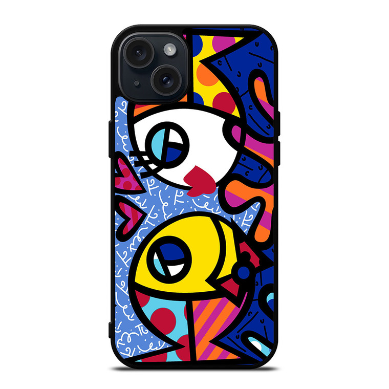 ROMERO BRITTO FISH LOVE iPhone 15 Plus Case Cover