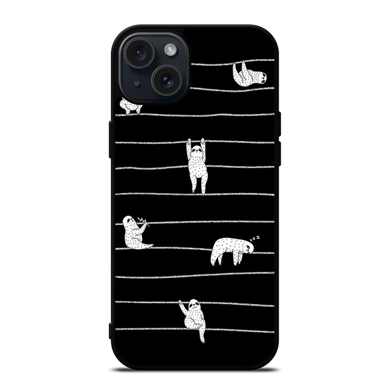 SLOTH KOALA STRIPE iPhone 15 Plus Case Cover