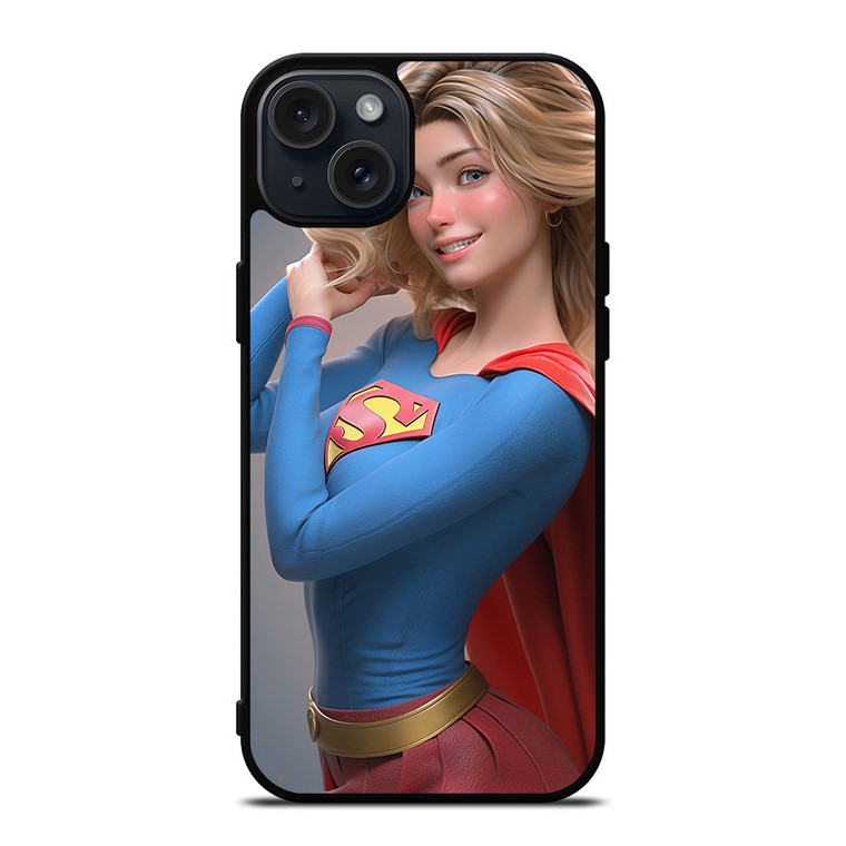 SUPERGIRL BEAUTIFUL DC SUPERHERO iPhone 15 Plus Case Cover