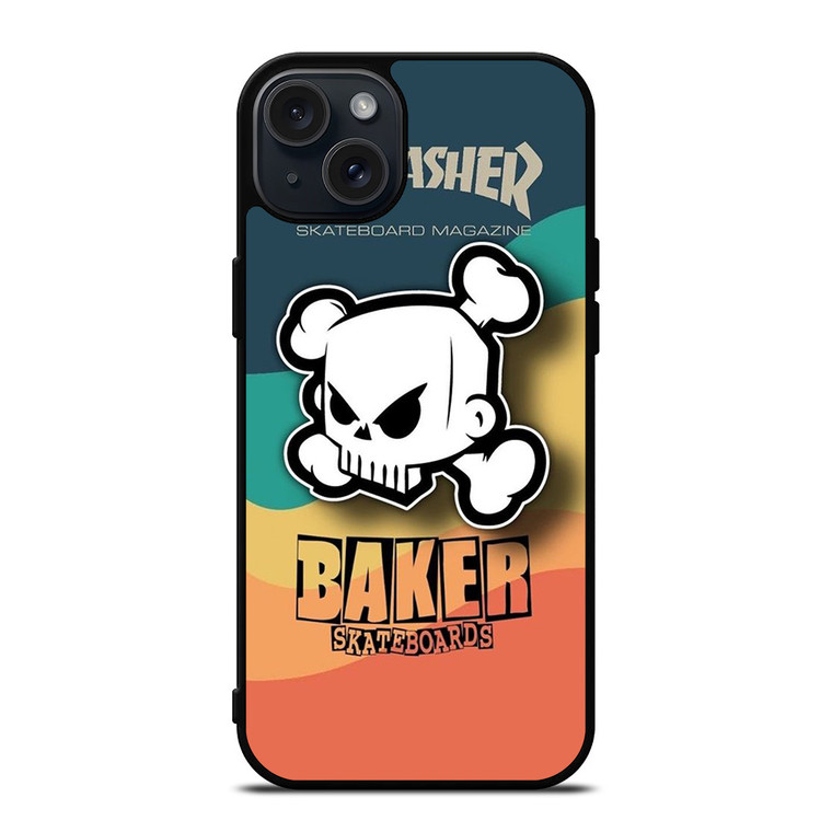 THRASHER SKATEBOARD MAGAZINE BAKER iPhone 15 Plus Case Cover