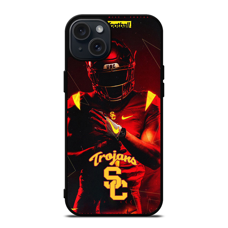 USC FOOTBALL TROJANS LOGO iPhone 15 Plus Case Cover