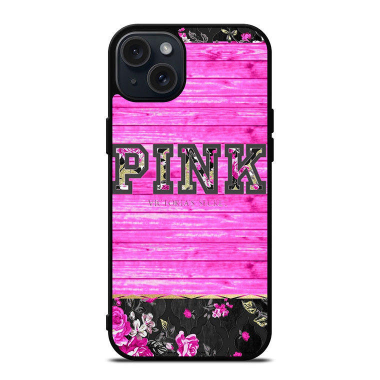 VICTORIA'S SECRET PINK FLORAL iPhone 15 Plus Case Cover