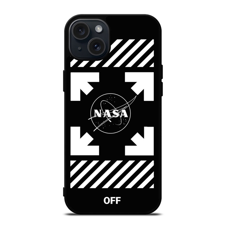 WHITE NASA OFF iPhone 15 Plus Case Cover