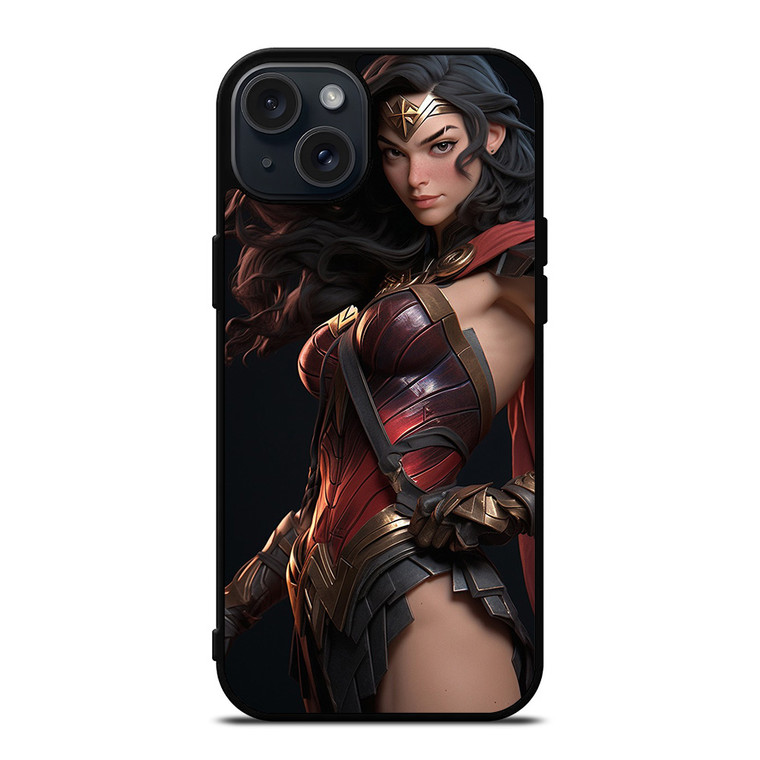 WONDER WOMAN DC COMIC BEAUTIFUL SUPERHERO iPhone 15 Plus Case Cover