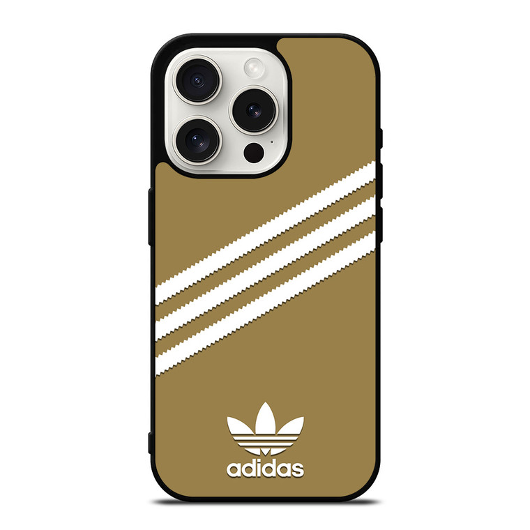 ADIDAS ORIGINALS STRIPES BEIGE iPhone 15 Pro Case Cover