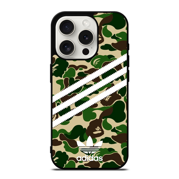 ADIDAS ORIGINALS STRIPES CAMO iPhone 15 Pro Case Cover